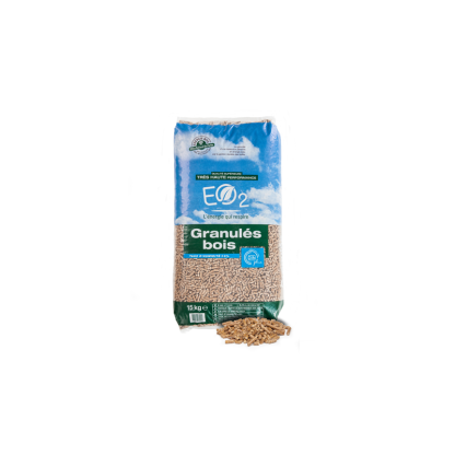 GRANULÉS DE BOIS EO2 - PALETTE DE 66 SACS DE 15KG SOIT 990KG EO2® – Image 2